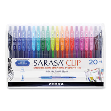 Zebra® Sarasa Clip Gel Pen, Retractable, Fine 0.5 Mm, Assorted Ink And Barrel Colors, 20-pack freeshipping - TVN Wholesale